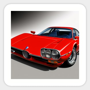 Vintage Retro Classic Sports Car Sticker